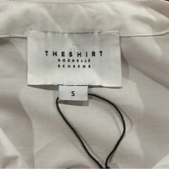The Shirt Rochelle Behrens white cottage ruffle long sleeve blouse size S NWOT - Picture 8 of 9